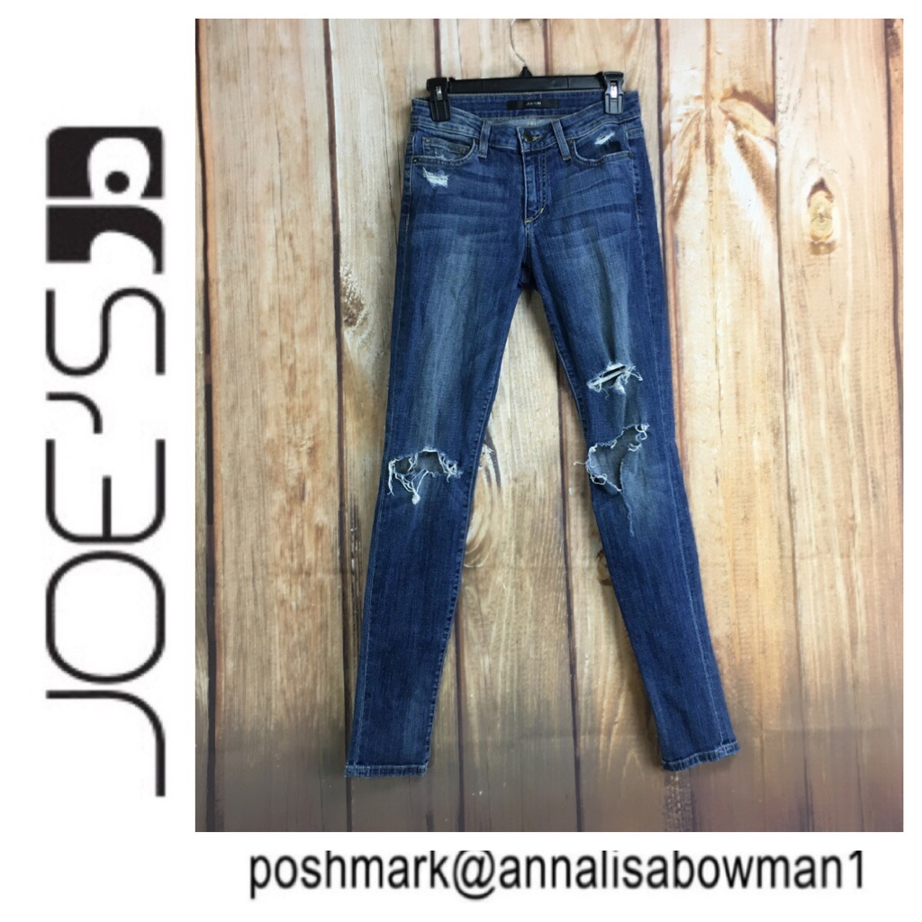 Joes Jeans The Skinny Destroyed Denim Jean
